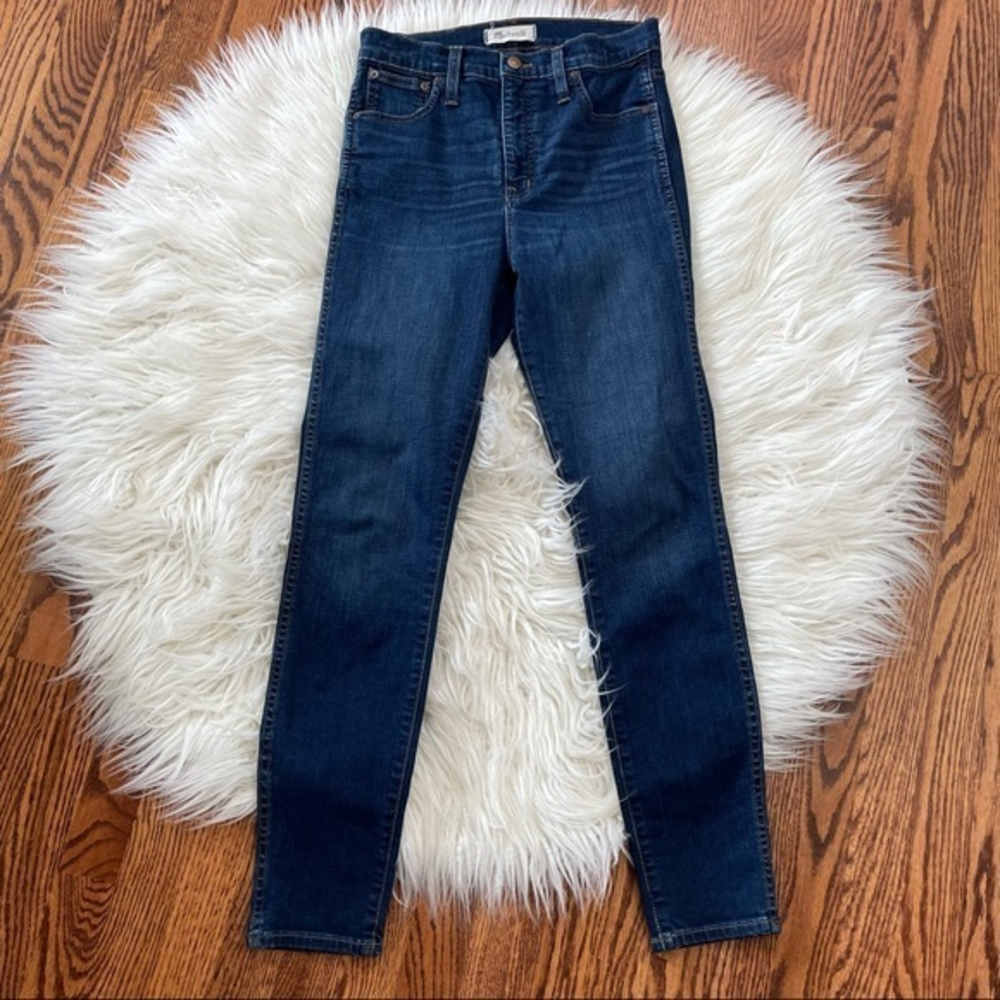 Madewell 10” high rise skinny jeans dark wash size 27